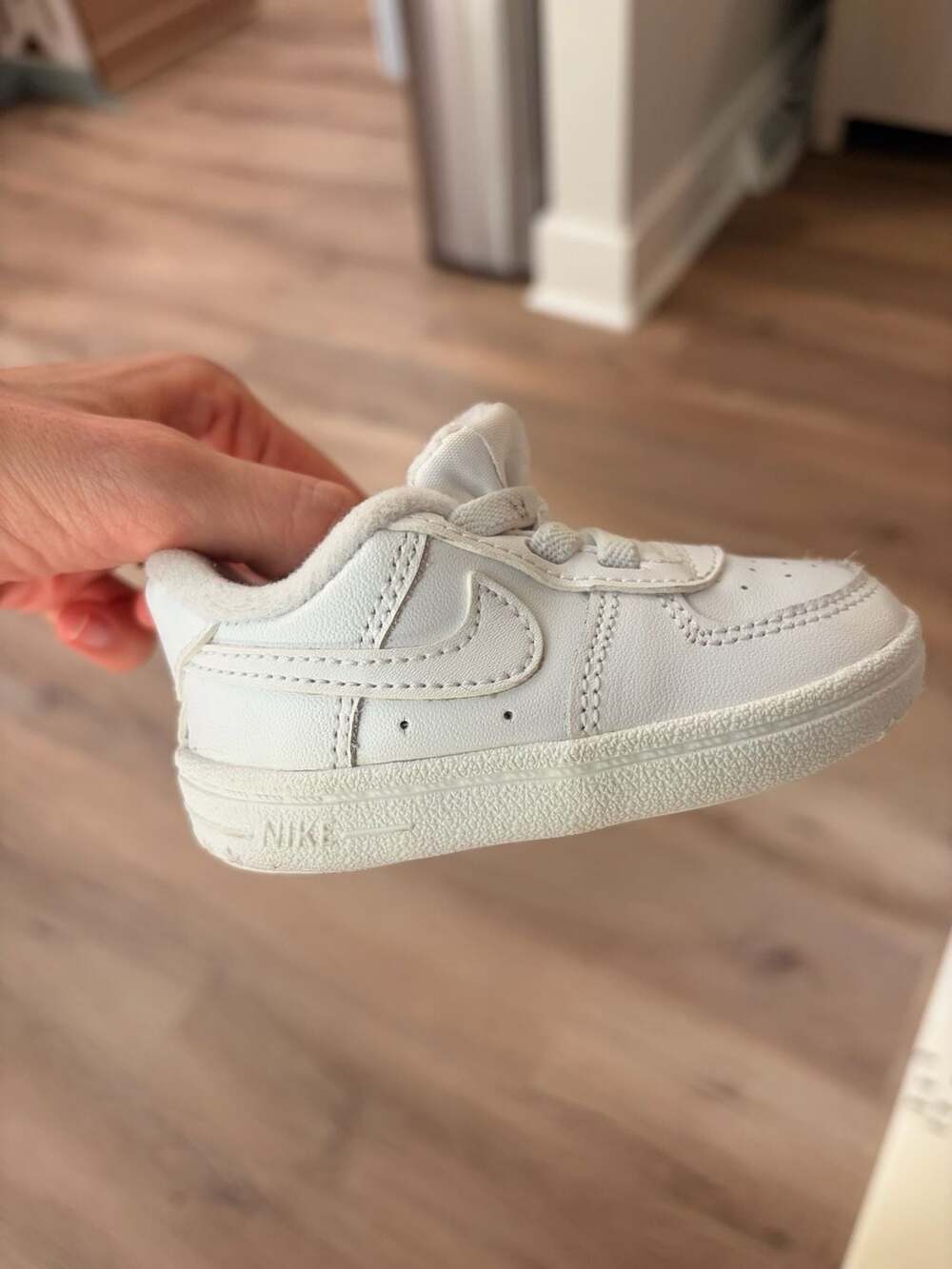 Nike Force 1 Crib Baby Shoes White Size 3C